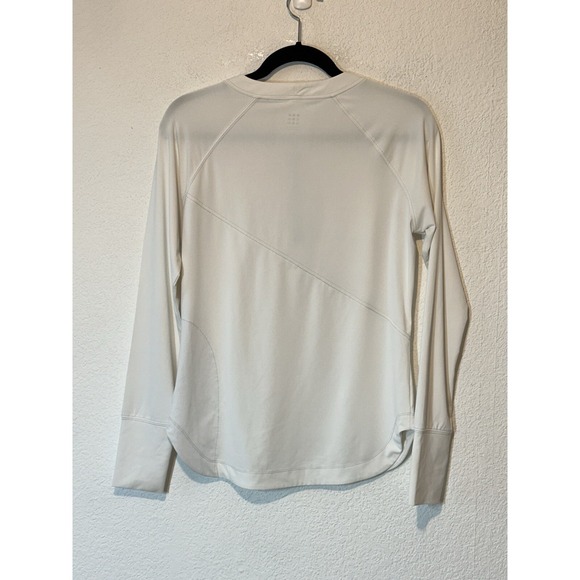 Lot 2 Title Nine Athletic Long Sleeve 1/2 Zip Shirt Medium White & Orange Golf - Picture 5 of 5